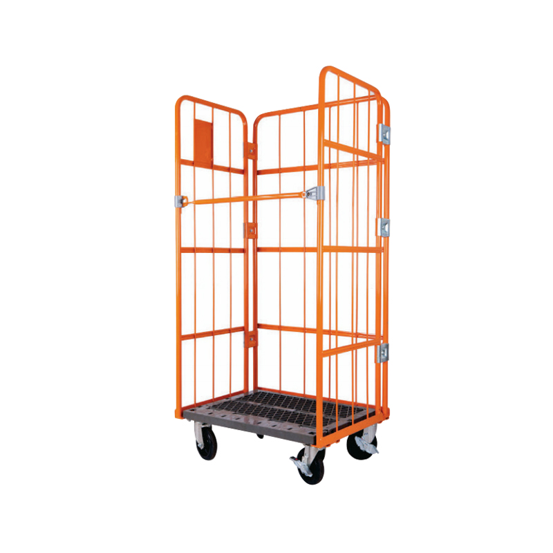 Roll Cage Trolley with Plastic Pallet